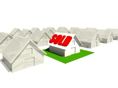 Sold house Stock Illustration