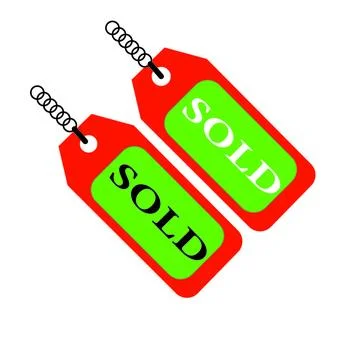 Sold icon tag Stock Illustration