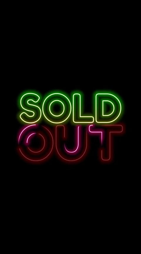 Sold neon vertical Stock Footage 307283264