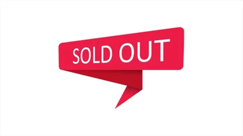 SOLD OUT. Animated banner with caption Stock Footage 307938847