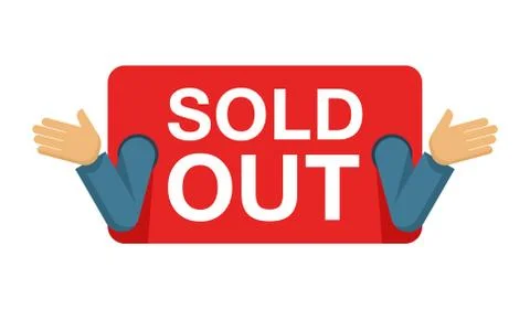 Sold Out banner (button or stamp) Stock Illustration