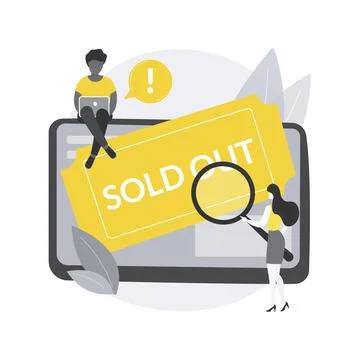 Sold-out event abstract concept vector illustration. Stock Illustration