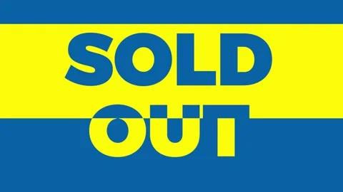 Sold out, graphic element. Flash banner design 4k animation. Stock Footage 286826184