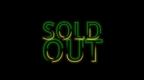 Sold out green horizontal Stock-Footage 307283266