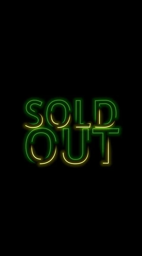 Sold out green vertical Stock Footage 307283249