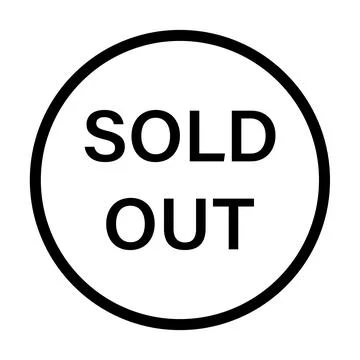 Sold out icon vector for graphic design, logo, web site, social media, mobi.. Stock Illustration