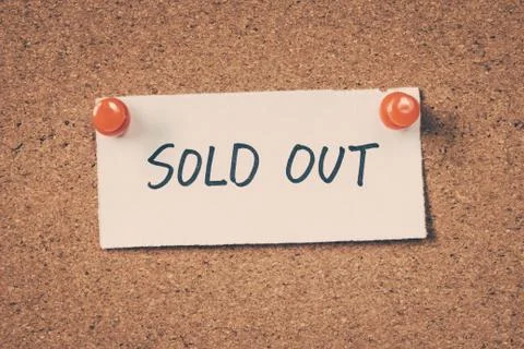 Sold out Stock Photos