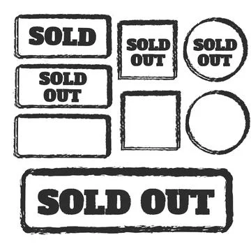 Sold out rubber stamp vector. Sold out stamps grunge. Sold out badge Stock Illustration