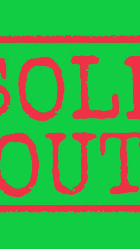 Sold out Signed Stamping Text Animation.  Видео 297155322