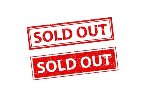 Sold out stamp vector isolated on white background Stock Illustration