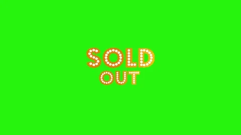 Sold out text animation on green screen Vidéo 334418231
