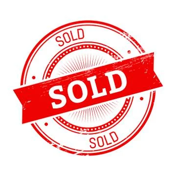 Sold round stamp Stockillustratie