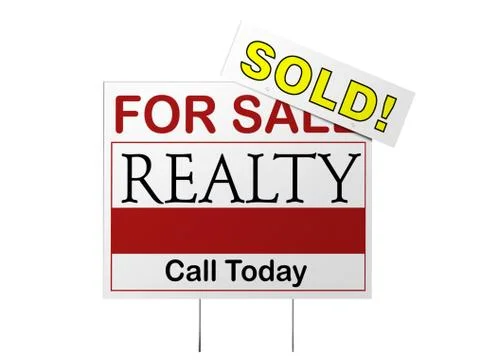 Sold sign Stock Illustration