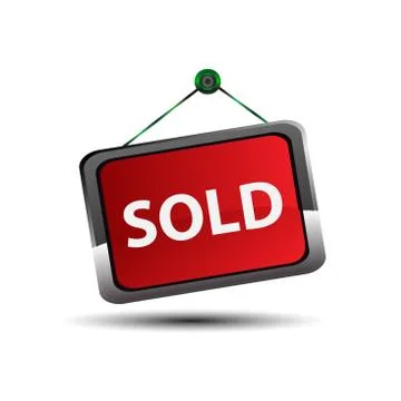 Sold sign Vector Stock Illustration