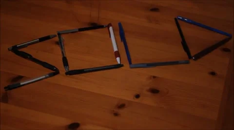 SOLD spelled with pens. Video stock 51471040
