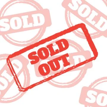 Sold stamp pattern. Sold out stamps grunge. Sold out badge Stock Illustration