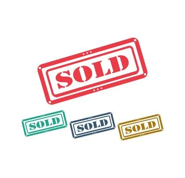 Sold Stamp Vector Set Stock Illustration