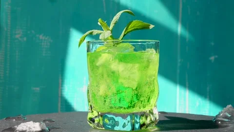 Сold summer cocktail. Stock Footage 156051129
