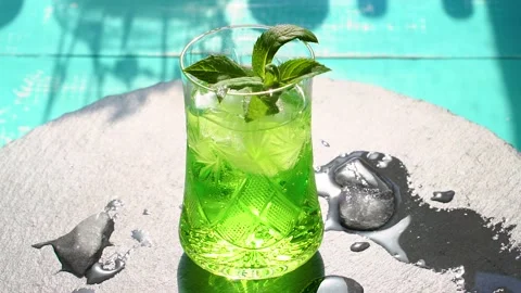 Сold summer cocktail. Stock Footage 156051149
