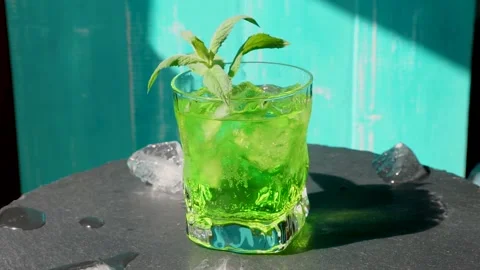 Сold summer cocktail. Stock Footage 156051177