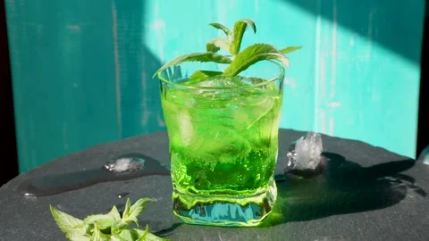 Сold summer cocktail. Stock Footage 156051193