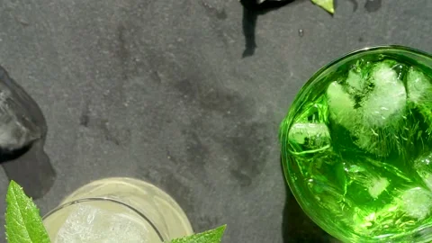Сold summer cocktail. Stock Footage 156051345