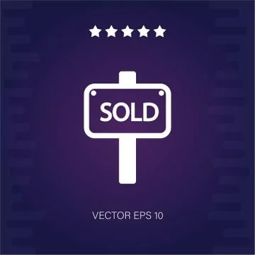 Sold vector icon Stock Illustration