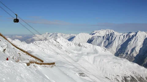 Solden alpine cablecar Stock Footage 24270809