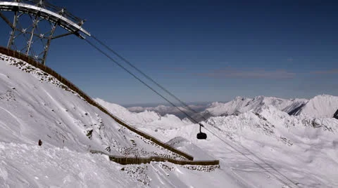 Solden austria cablecar Stock Footage 24748117