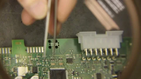 Solder electronic components Stock Footage 61129480