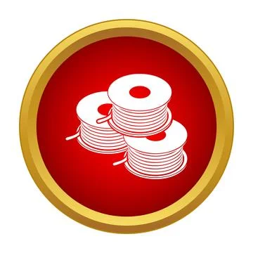 Solder wire spools for electronics repair icon Illustrazione stock