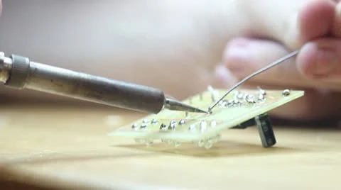 Soldering circuit board Video stock 10728103