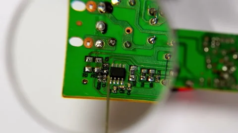 Soldering a circuit board Stock Footage 44543936