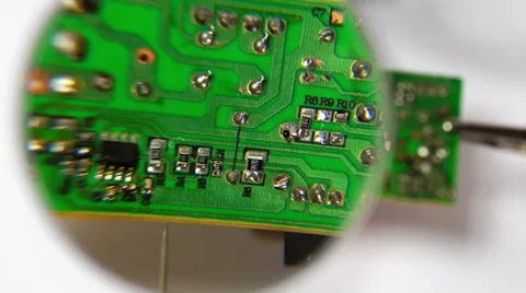 Soldering a Circuit Board Stock Footage 45853548