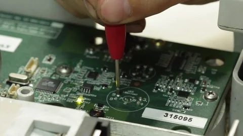 Soldering circuits Stock Footage 77052870