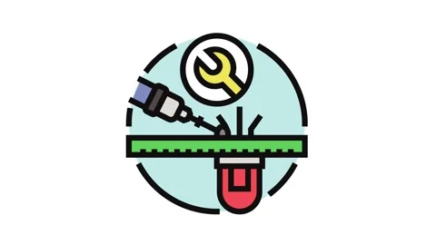 Soldering components electronics color icon animation Stock Footage 326106240