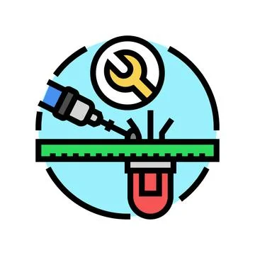Soldering components electronics color icon vector illustration Stock Illustration