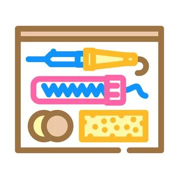 Soldering components electronics color icon vector illustration Stock Illustration