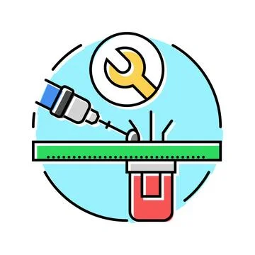 Soldering components electronics color icon vector illustration Stock Illustration