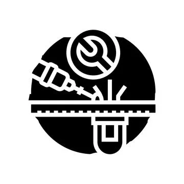 Soldering components electronics glyph icon vector illustration 스톡 일러스트