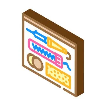Soldering components electronics isometric icon vector illustration イラスト素材
