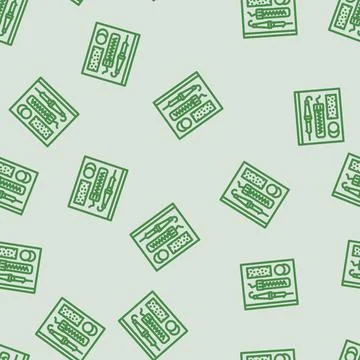 Soldering components electronics line vector seamless pattern Stock Illustration