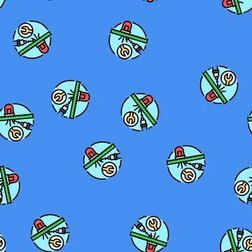 Soldering components electronics vector seamless pattern Stock Illustration