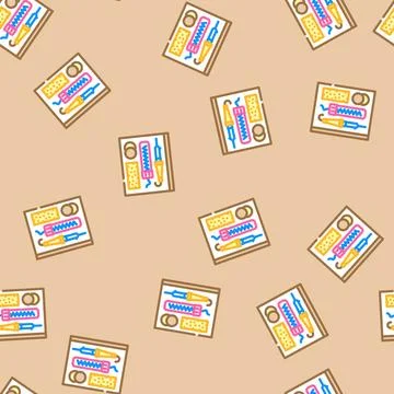 Soldering components electronics vector seamless pattern Stock Illustration