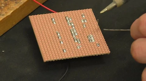 Soldering electrical components Stock Footage 45976666