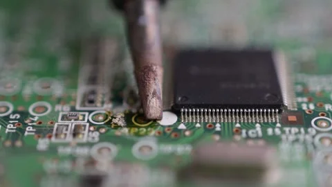 Soldering Electronic Circuit Board Stock Footage 259564420