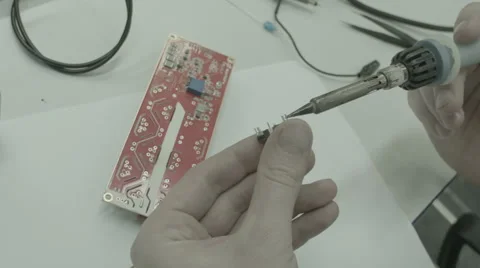 Soldering electronics Stock Footage 42755162