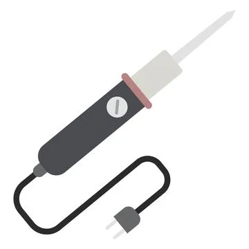 Soldering iron flat clipart vector illustration 스톡 일러스트