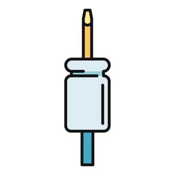 Soldering iron tip tool electronics hardware icon Stockillustratie