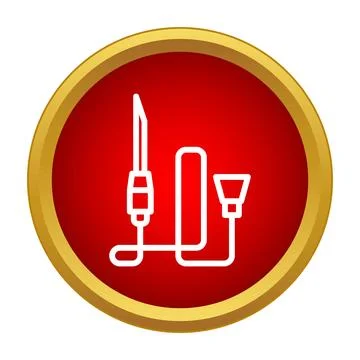 Soldering iron tool for electronics repair icon Stock Illustration